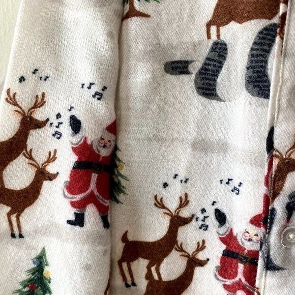 Pottery Barn Fleece Christmas Pajama Top 8 - Picture 3 of 8